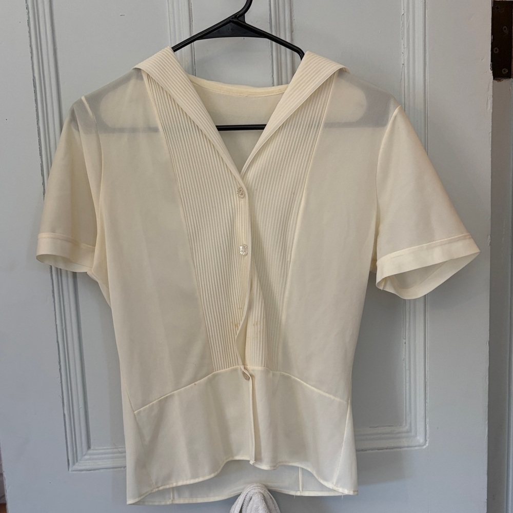 Elegant Cream Women's Top